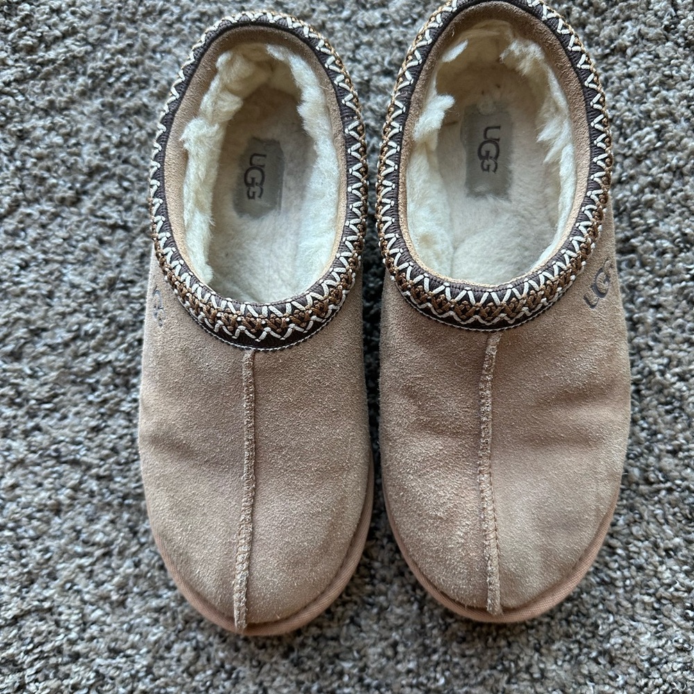 UGG Beige Suede Slip-Ons